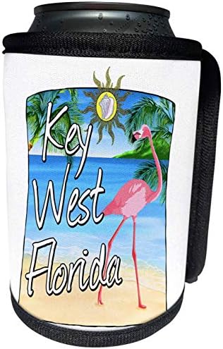 3дроуз-Мекдоналд Креативни Студија-Флорида-Пинк фламинго и плажа уметност За Ки Вест Флорида. - Може Ли Поладно Шише Заврши