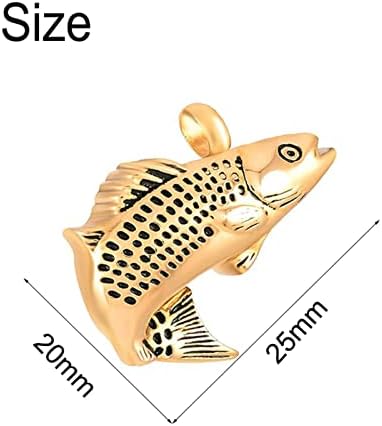 Риба спомен накит од не'рѓосувачки челик приврзок ѓердан од урн за миленичиња за миленичиња, сребро