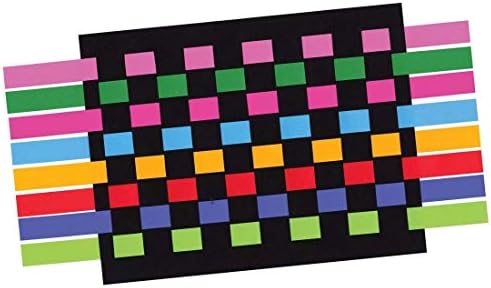 Ленти за ткаење на хартија Hygloss производи - Одлично за детски уметности и занаети, активности во училницата - Научете да ткаете - 10 избрани бои - 3/4 инчи x 16 инчи - 1000 лен