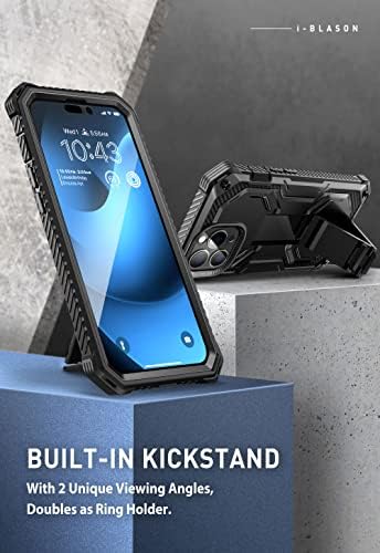 I-Blason Armorbox Дизајниран За Iphone 14 Pro Max Случај 6.7, Целосно Тело Солиден Kickstand Футрола Заштитен Браник Случај Со Вграден Заштитник
