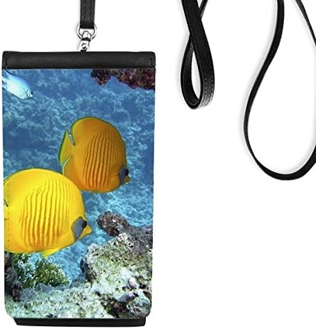 Океанска вода риба природна слика телефон телефонска чанта чанта што виси мобилна торбичка црн џеб