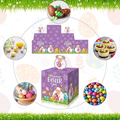 40 парчиња кутии за Велигденски третираат среќни велигденски кутии за подароци за зајаче третираат кутии Велигденски кутии за третмани за