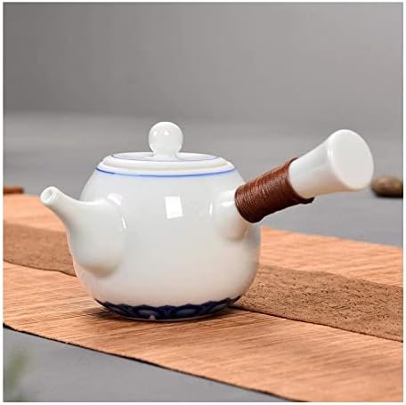 Канцелариски чајник чај чај садови сини и бели порцелански чај чај чај керамички чај сет страничен пеглање единечен рачка котел пуп чај