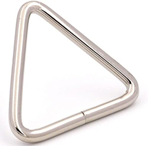 Генерички Метален Сребрен Триаголник Прстен Брава 1.5 Внатре Диа Јамка Прстен за Ремен Чувар Пакет од 15