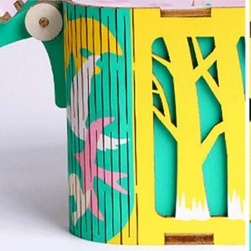 BBSJ Музичка кутија дрвени занаети дрвени загатки музички накит кутија со ротирачки подарок за балерина