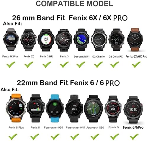 Daikmz Watchband for Garmin Fenix ​​6 6x Pro 5 5x Plus 3HR Band за пристап S62 S60 3 HR Watch Брзо издание EasyFit Strap Strap