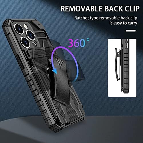 Хонглианг Телефонски корица компатибилен со Motorola G Power 2021 Case со 360 ° Rotation Belt Clip Clip Holder, воена заштита за заштита на воени