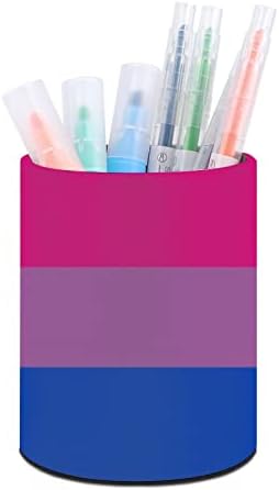 Бисексуална гордост ЛГБТ знаме печатено пенкало за молив за молив за организатор на биро за шминка за четка за четка за домашна канцеларија