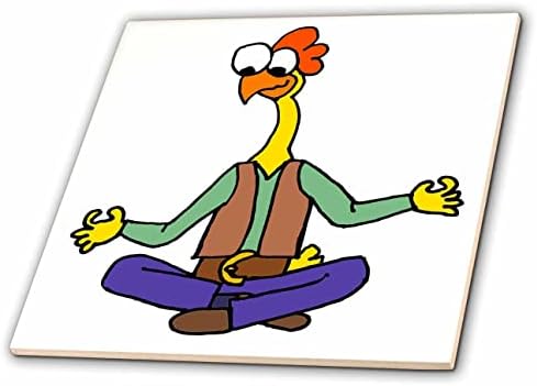 3дроза Смешни Слатки Гумени Пилешки Медитација И Јога Цртан Филм-Плочки