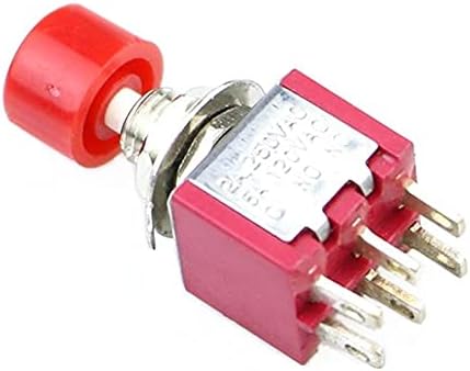 Ankang Momentary 1 No 1 NC DPDT Црвено капаче за копче за притискање AC 120V 5A 250V 2A X 2PCS