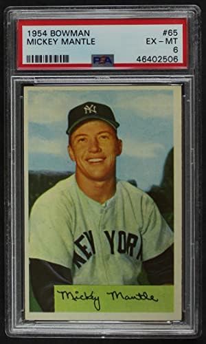 1954 Bowman 65 Mickey Mantle New York Yankees PSA PSA 6.00 Yankees