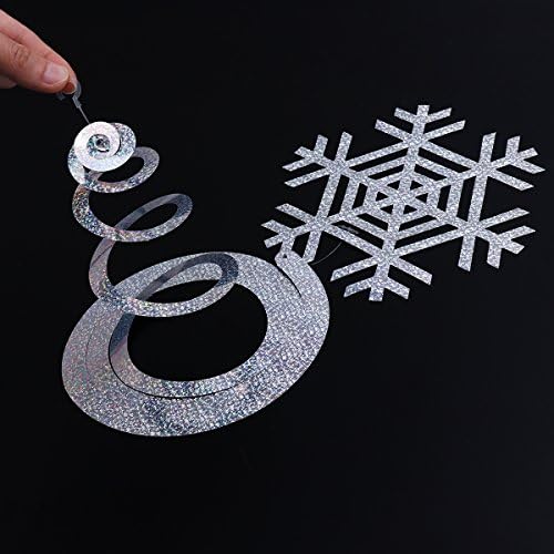 Bestoyard Снегулка што виси украси Фолија вртлови Божиќни зимски забави украси