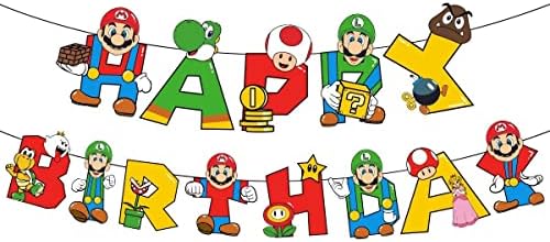 Марио Среќен роденден банер-Марио Цртан филм Тематските банер за Момче И девојка Роденден Украси