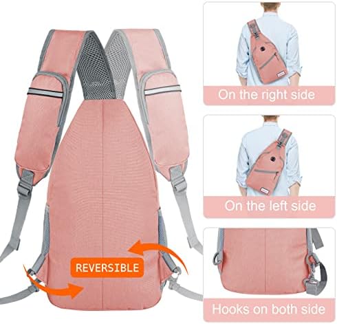 Зомаке торба за прашка за жени: Мал ранец на крстосница со прашка - Мини торба за градите на рамената отпорна на вода за патување