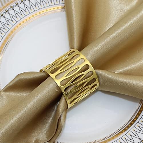 Gkmjki ги шутира држачите за прстени од салфетка, тока за свадба Божиќна вечера декор