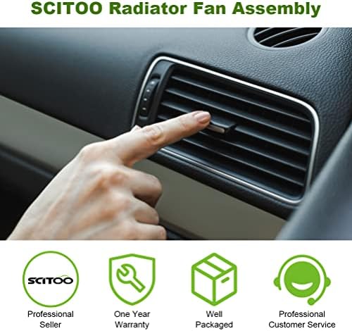 Фан за ладење на радијаторот Scitoo компатибилен со 620-333 620930 674-50222 2003-2007 за Mitsubishi Lancer