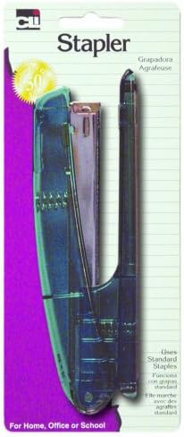 Чарлс Леонард лесен про transparentирен пластичен степлер, спојлер со целосна лента, разновидни бои, 1-пакет