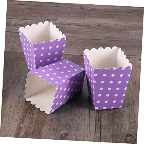 Toyvian 24pcs пуканки кутии забава пуканки чаши хартија кутии за закуска точка, дизајн за снек кутија пуканки картони пуканки со пуканки држач