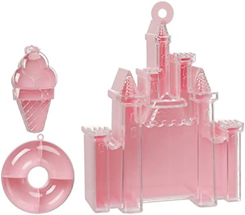Обетки за накит Cabilock 3 парчиња принцеза накит кутија чиста накит кутија Организатор замок крофни сладолед во форма на додатоци за коса