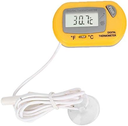 Аквариум Термометар Дигитален LCD сензор за риба резервоар за вода Термометри Контролер Рептил Терариум Температурен мерач со вшмукување