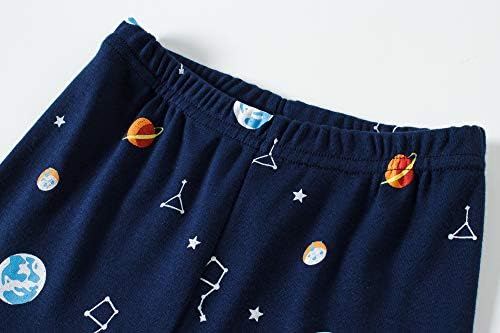 Акизички момчиња пижами памучна планета PJS дете 2 парчиња кратки ракави за спиење летни деца облеки сет 3T-10T