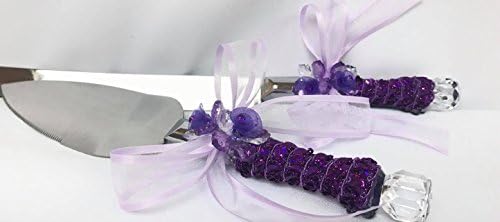 Виолетова торта нож и сервер постави лак дизајн за свадба сите прилика