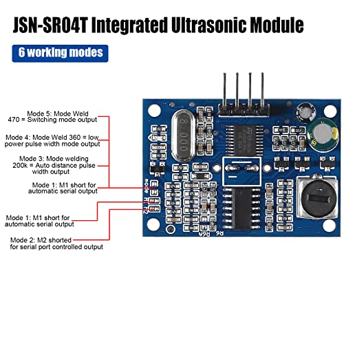 Diitao 1PCS JSN-SR04T Интегриран ултразвучен модул Мерење на сензорот за мерење на трансдуцерот за Arduino