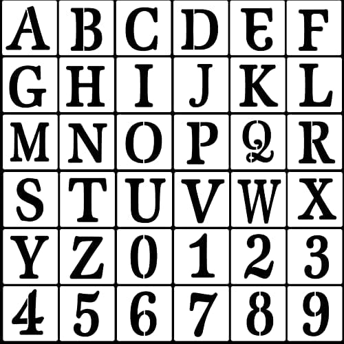 8inch азбучна буква матрици, 36 парчиња буква број симбол симбол комплет за матрици за еднократно пластично писмо за сликање на