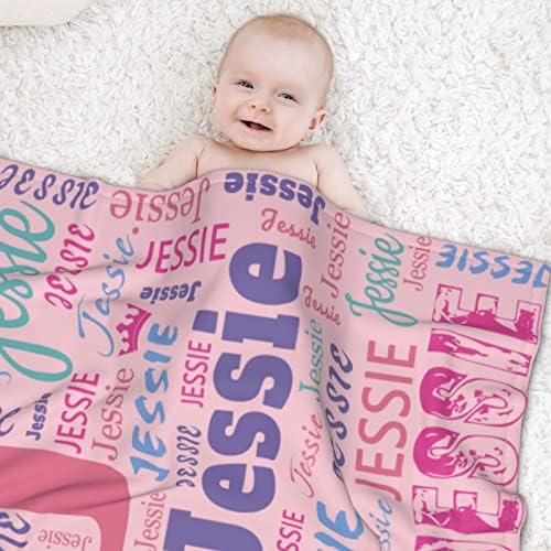Јибанда Прилагодено персонализирано бебе име ќебе за девојчиња за момчиња прилагодени ќебиња со име Почетни подароци за бебе туш новороденче