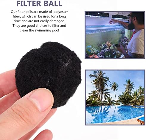 Лиобо базен песок филтер риболовци 1 торба со базен филтер топки со риба резервоарот песок филтри практични топки за филтрирање за аквариум