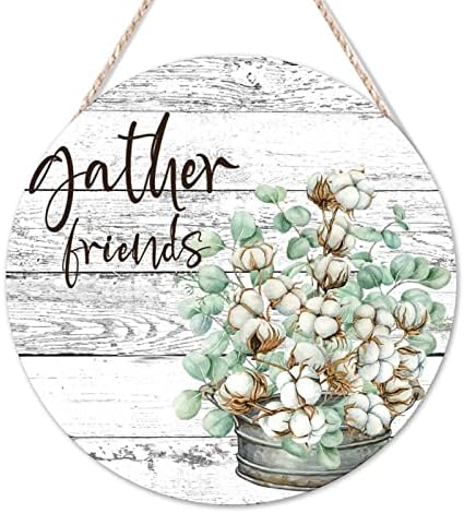Добредојдовте знак соберете пријатели околу дрво знаци класичен пролет Капок цвет во вазна дрво wallид, цветен цветен wallиден декор,