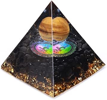 Шарвгун оргон пирамида аметист перидот заздравување на природен кристал реики чакра оргонит пирамида алатка за медитација