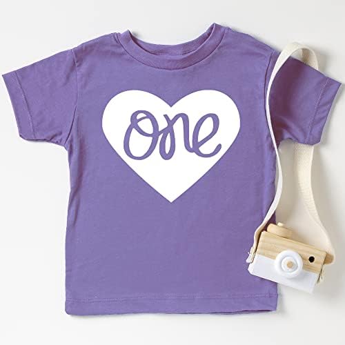 Една во срцето на 1 -ви роденденска кошула за бебешки девојчиња Прва облека за роденден