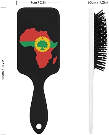 Оромо знаме на мапа на Африка четка за коса симпатична четка за четка за перниче за перничиња за мажи за жени, подарок за коса