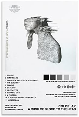 Coldplay-брзање крв до глава платно постери wallидна уметност спална соба канцелариска соба декор подарок за непушање-стил12x18inch