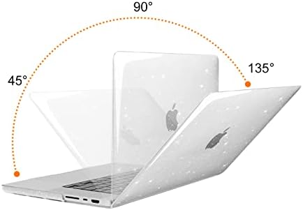 Mosiso компатибилен со MacBook Pro 16 Inch Case 2023 2022 2021 Објавување M2 A2780 A2485 M1 чип со лична карта на допир, искривен сјај пластична