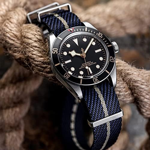 Woukup Premium Weave Nylon Watch Band 20mm 22мм замена воени ленти за часовници за мажи