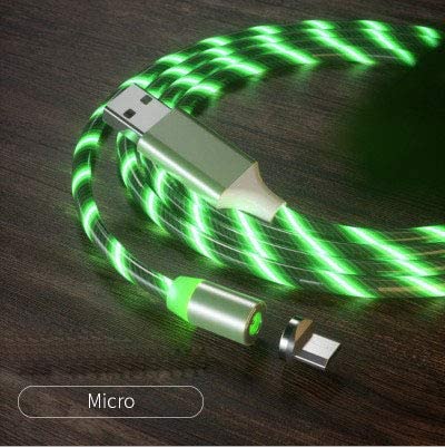 LED LED со флуид што тече 3 во 1 USB магнетски полнач сјајно LED магнетно полнење кабел за полнење
