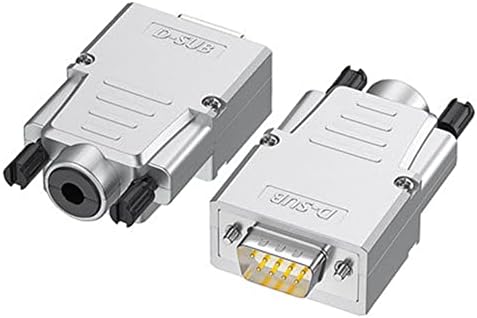 Jienk 2PCS DB9 машки женски безделен конектор, 17,6 mm RS232 D-Sub Serial до 9pin Adapter за приход на порта со метал куќиште