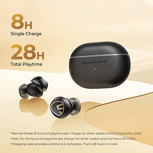 SoundPEATS Mini PRO HS Безжични Слушалки Со Hi-Rese Audio И LDAC Tech, Хибридно Активно Поништување На Бучава Bluetooth 5.2