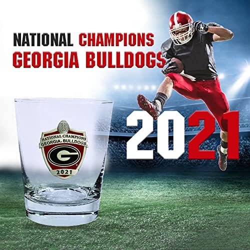 Наследство Калај 2021-2022 Национални Шампиони Грузија Булдози Двојна Стара Мода | Двојни Карпи Стакло 14 МЛ За Алкохол | Стручно Изработено