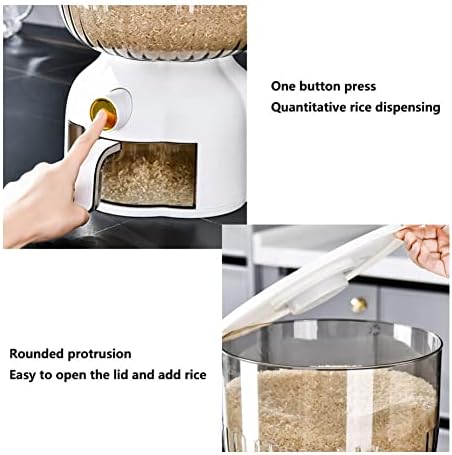 Dispenser femun Rice 20 lbs ， складирање на ориз ， складирање на житни култури ， кујна за диспензери за жито ， голем сад за складирање на