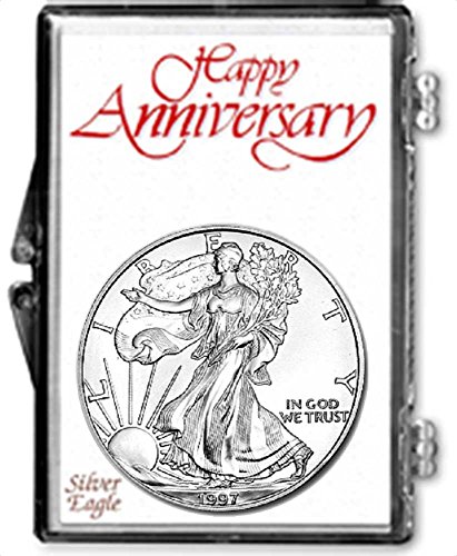 1998-1 Унца Американски Сребрен Орел Во Годишнината Носителот 25-годишнината Монета Долар Сад Нане Нециркулирани