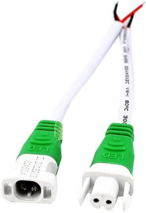 Aexit водоотпорен 2pole Аудио &засилувач; Видео Додатоци Машки До Женски LED Светло Конектор Кабел Конектори &засилувач; Адаптери 2pairs Зелена