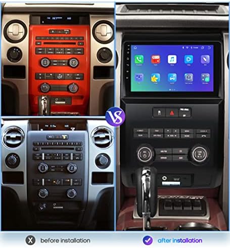 Автомобил Радио Стерео за Ford F150 P415 Raptor Прирачник AC 2008-2014, Android 12 Автомобил Стерео GPS Навигатор Со Carplay/Android Авто Огледало Линк, 4GB + 32GB, WiFi, Резервна Камера