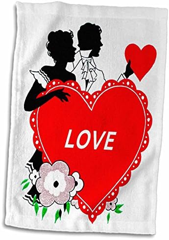 3drose Флорен Графички празник - Црвено срце со маж и жена - крпи