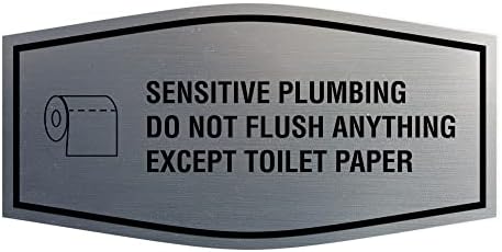 Фенси чувствително водовод не испуштајте ништо освен знак за тоалетна хартија - мал