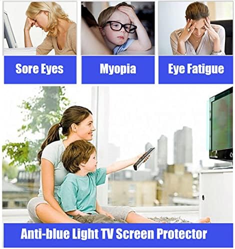 Заштитник на ТВ-екранот на филмот „kelonus frosted anti glare“, филтрирајте сино светло олеснување на очите, вклучува подароци анти-сини
