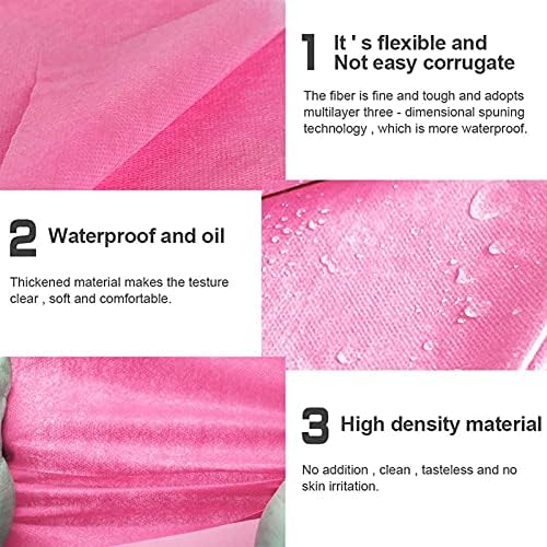 ZFAZF 100 парчиња розови плочи за масажа за еднократна употреба со задебели за маса за маса за масажа, поставува водоотпорни и масло