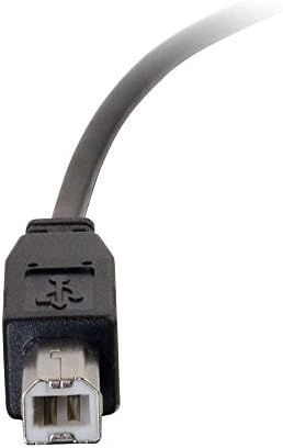 C2G USB кабел, USB 2.0 кабел, USB C до B кабел, црна, 6 стапки, кабли за да одите 28859